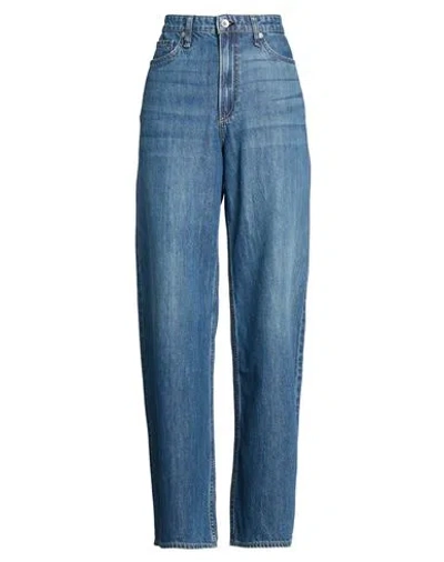 Rag & Bone Woman Jeans Blue Size 32 Cotton, Lyocell