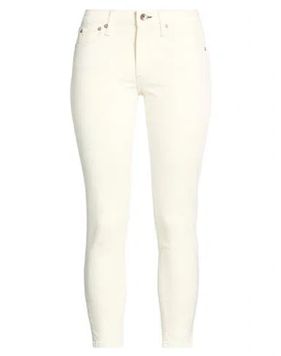 Rag & Bone Woman Jeans Ivory Size 32 Organic Cotton, Lyocell, Polyester, Elastane In White