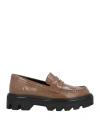 Rag & Bone Quinn Patent-leather Lug-sole Penny Loafers In Brown