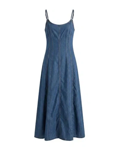 Rag & Bone Woman Midi Dress Blue Size 2 Cotton
