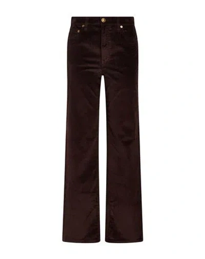 RAG & BONE RAG & BONE WOMAN PANTS DARK BROWN SIZE 24 COTTON, MODAL, ELASTANE