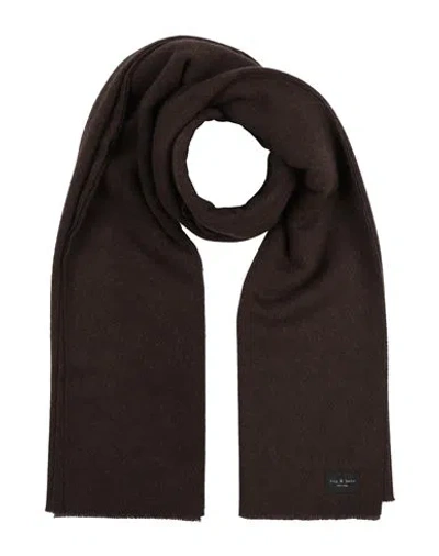Rag & Bone Woman Scarf Dark Brown Size - Wool