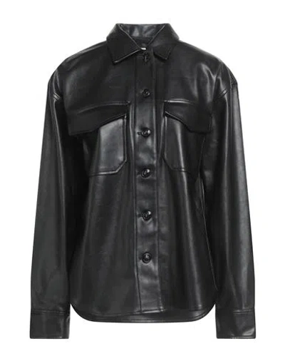 Rag & Bone Woman Shirt Black Size L Polyester, Polyurethane Resin