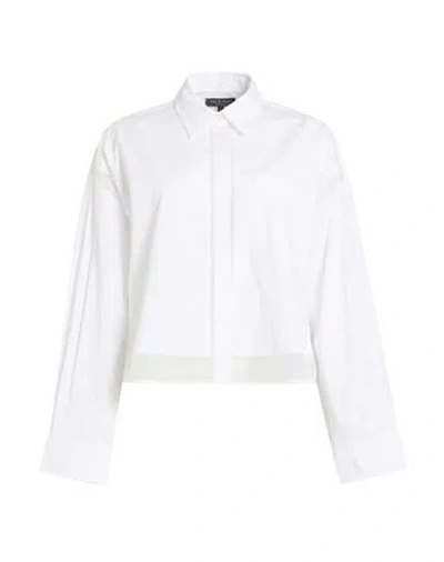 Rag & Bone Marin Cotton-blend Cropped Shirt In White
