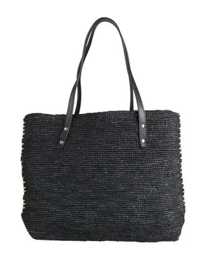 Rag & Bone Woman Shoulder Bag Black Size - Natural Raffia