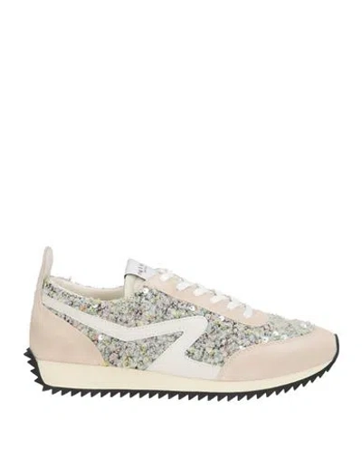 Rag & Bone Woman Sneakers Light Green Size 6 Leather, Textile Fibers In Silver