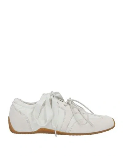 Rag & Bone Woman Sneakers Light Grey Size 8.5 Leather, Textile Fibers In Gray