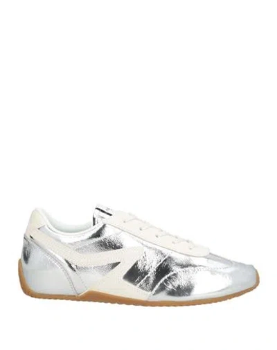 Rag & Bone Woman Sneakers Silver Size 8 Leather