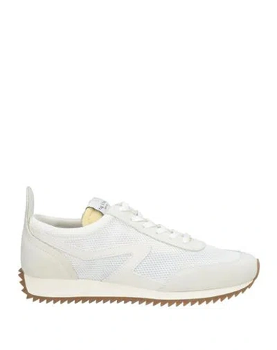 Rag & Bone Woman Sneakers White Size 7.5 Leather, Textile Fibers