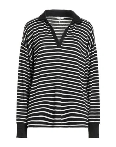 Rag & Bone Woman Sweater Black Size L Rayon, Polyester, Elastane