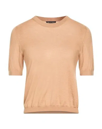Rag & Bone Woman Sweater Camel Size M Cashmere In Brown
