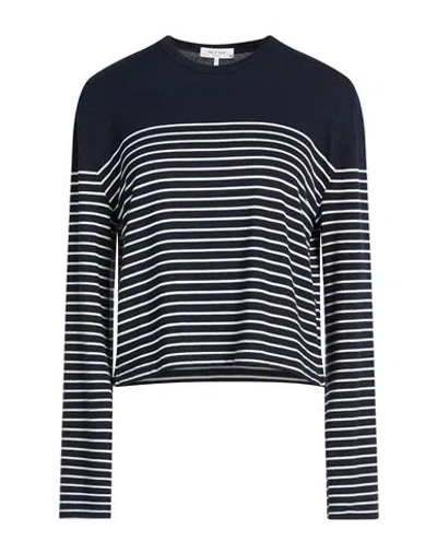 Rag & Bone Woman Sweater Navy Size L Rayon, Polyester, Elastane In Blue
