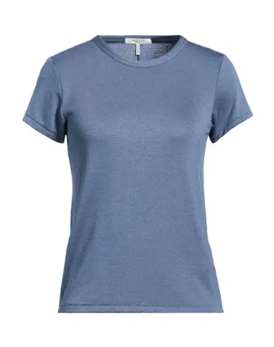 Rag & Bone Woman Sweater Slate Blue Size L Cotton, Polyester, Elastane