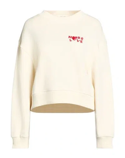 Rag & Bone Woman Sweatshirt Cream Size L Cotton, Elastane In White