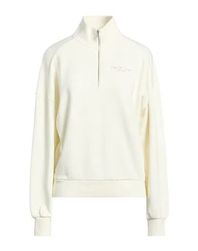Rag & Bone Woman Sweatshirt Ivory Size L Cotton, Elastane In White