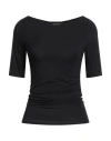 Rag & Bone Woman T-shirt Black Size L Modal, Elastane