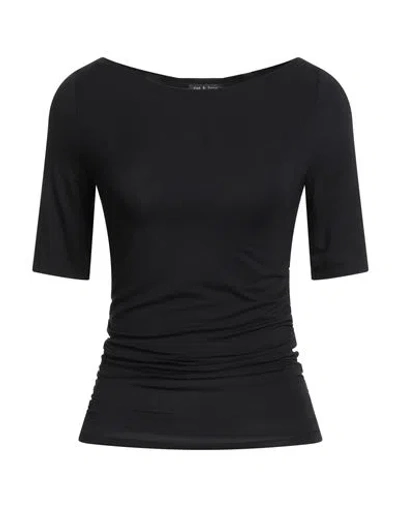 Rag & Bone Woman T-shirt Black Size L Modal, Elastane