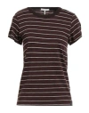 Rag & Bone Woman T-shirt Dark Brown Size L Pima Cotton