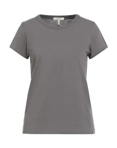 Rag & Bone Woman T-shirt Grey Size L Organic Cotton