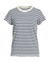 Rag & Bone Woman T-shirt Ivory Size L Cotton In Blue