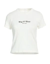 Rag & Bone Woman T-shirt Ivory Size L Pima Cotton In White