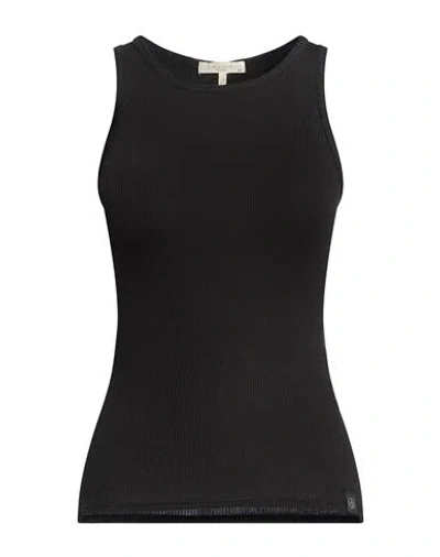 Rag & Bone Woman Tank Top Black Size L Cotton, Polyester, Elastane