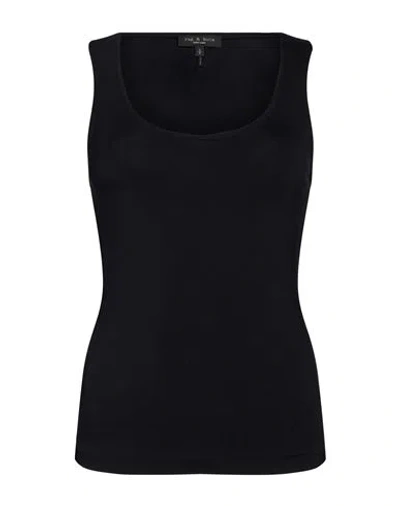 Rag & Bone Woman Tank Top Black Size M Modal, Elastane