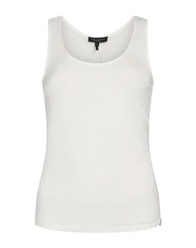 Rag & Bone Woman Tank Top Ivory Size M Modal, Elastane In Multi