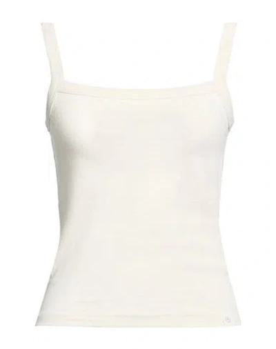 Rag & Bone Woman Tank Top Off White Size L Cotton In Multi