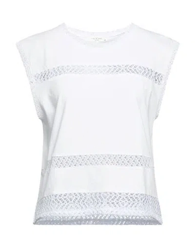 Rag & Bone Woman Tank Top White Size L Cotton