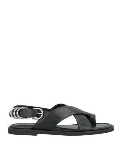 Rag & Bone Woman Thong Sandal Black Size 8 Leather