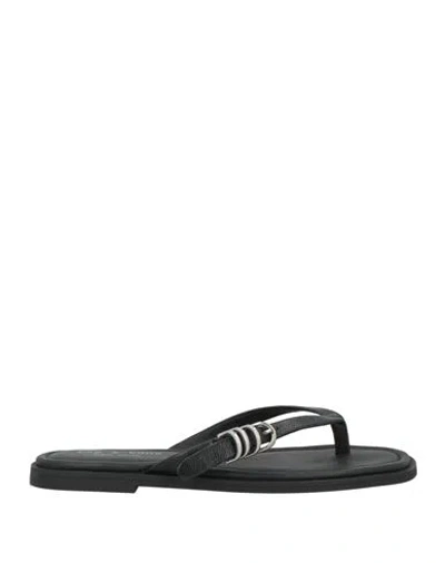 Rag & Bone Woman Thong Sandal Black Size 8 Leather
