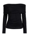 Rag & Bone Lucy Off The Shoulder Ruched T-shirt In Black