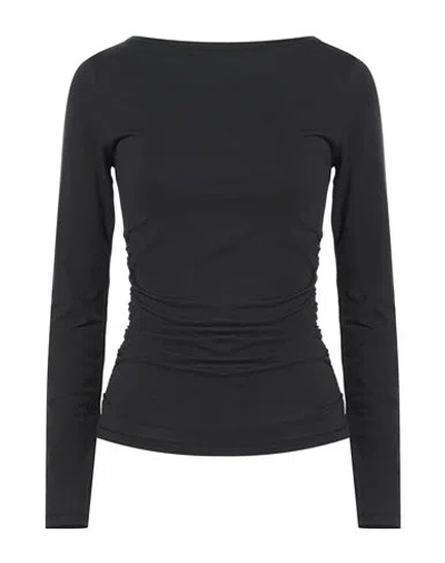 Rag & Bone Woman Top Charcoal Size L Cotton, Modal, Elastane In Gray