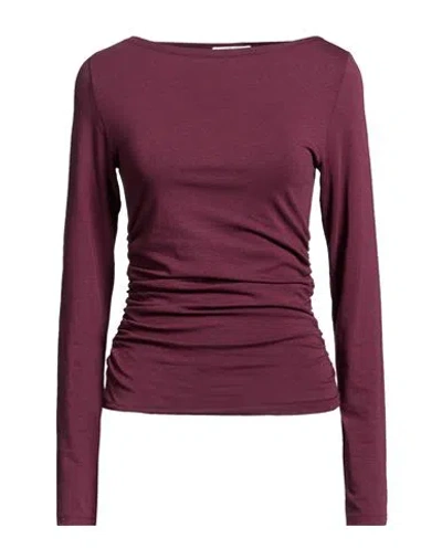 Rag & Bone Woman Top Plum Size L Cotton, Modal, Elastane In Purple