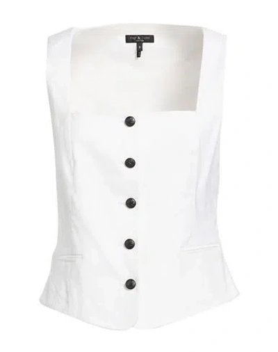 Rag & Bone Woman Top White Size 8 Linen, Viscose, Elastane
