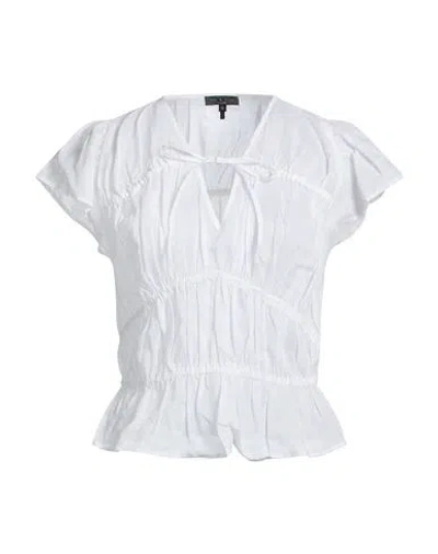 Rag & Bone Woman Top White Size L Ramie