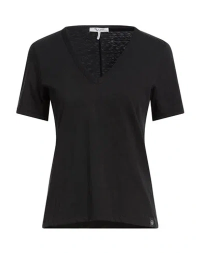 Rag & Bone Woman T-shirt Black Size L Cotton