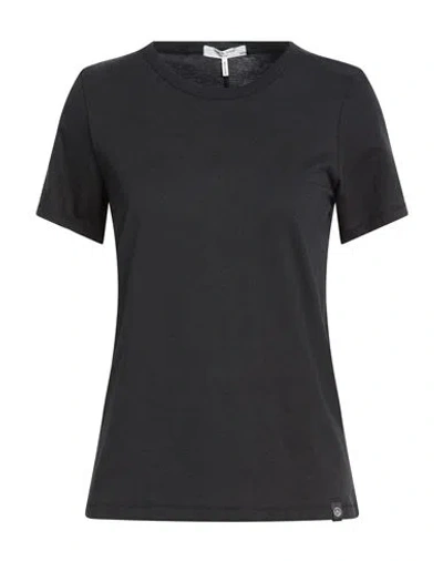 Rag & Bone Woman T-shirt Black Size L Cotton, Lyocell