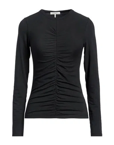 Rag & Bone Woman T-shirt Black Size L Cotton, Modal, Elastane
