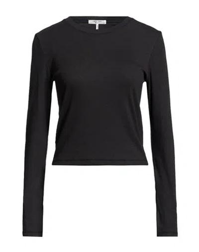 Rag & Bone Woman T-shirt Charcoal Size L Cotton, Modal, Elastane In Gray
