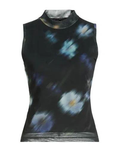 Rag & Bone Woman T-shirt Dark Green Size L Polyester, Elastane