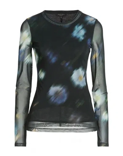 Rag & Bone Woman T-shirt Dark Green Size L Polyester, Elastane