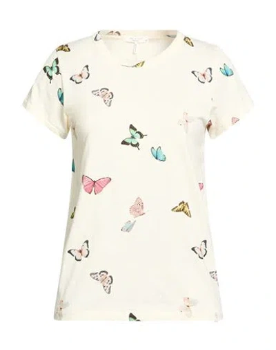 Rag & Bone Woman T-shirt Ivory Size S Pima Cotton In White