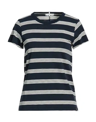 Rag & Bone Woman T-shirt Midnight Blue Size L Pima Cotton In Multi