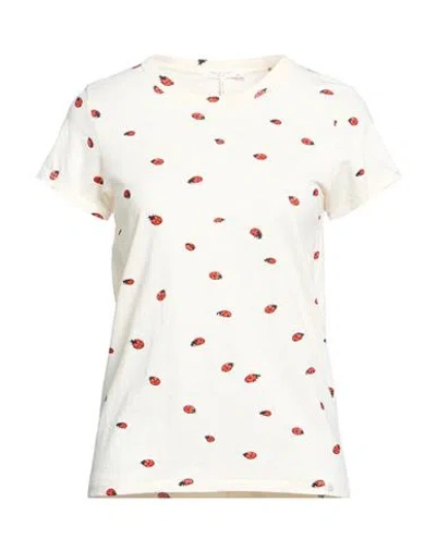 Rag & Bone Woman T-shirt Off White Size S Pima Cotton