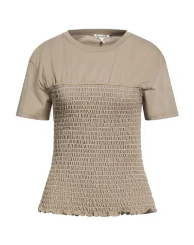 Rag & Bone Woman T-shirt Taupe Size S Cotton In Multi