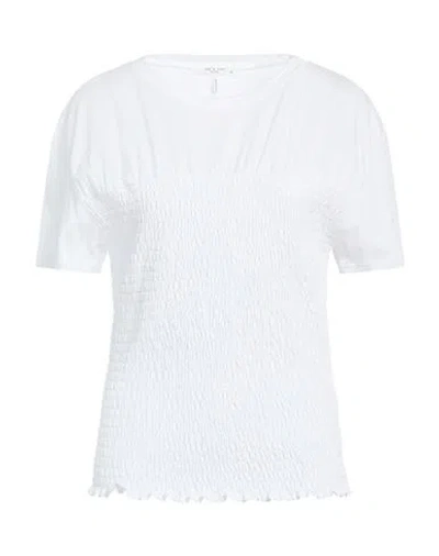 Rag & Bone Woman T-shirt White Size L Cotton In Multi