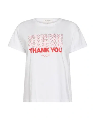Rag & Bone Woman T-shirt White Size L Cotton