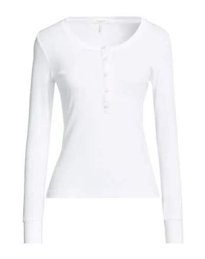 Rag & Bone Woman T-shirt White Size L Cotton, Modal, Elastane